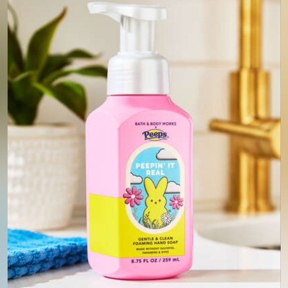 PEEPS Easter Basket w Peepin' It Real Pink Bunny Soap Bath & Body Works Collab - Picture 5 of 8